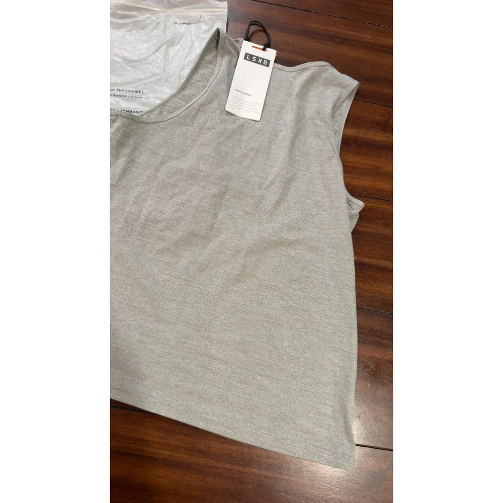 LSKD Perform Vapourflx Tank Top Light Grey Marl  Women's Size Medium NWT NEW